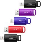 Aiibe 32GB Flash Drive Thumb Drives 5 Pack USB Drive 32GB USB 2.0 Memory Stick USB Stick 32GB USB Flash Drive Bulk Jump Drives Multipack for Laptop (32 GB, Colorful)