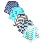 TuddyBuddy 100% Cotton Multi Color Romper/Bodysuit/Onesies for Baby Boy & Baby Girl (2 Years - 3 Years, Full Sleeves Onesies, Pack of 5 - Full Sleeves)