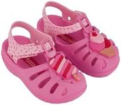 Ipanema Summer Baby Sandals - Closed-Toe Sandals for Toddlers w/Velcro Closure, Easy on Easy Off, Easy to Clean PVC Water Resistant Sandals, Comfy, Breathable, Lightweight, Pink/Pink, Size 9