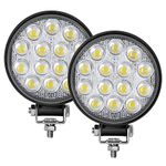 Zmoon LED Pod Lights 4.5'' Round LED Light Bar 2PCS, 140W 14000LM IP67 Waterproof LED Fog Lights, 12V 24V Universal LED Work Lights for Truck Tractor ATV UTV SUV...