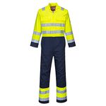 Portwest BIZ7 Hi-Vis Anti-Static Bizflame Pro Coverall Yellow/Navy, Medium