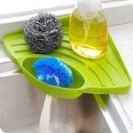 MEXFY Umbra Small TPR and Plastic Saddle Sink Caddy Organizer Soap, Scrub and Sponge Holder Use for Kitchen (Multi Color)