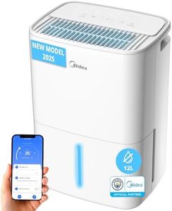 MIDEA Deshumidificateur d Air Electrique 12L avec App Control - Adsorbeur d'humidité pour la Maison, Salle de Bain - Surface de travail 35 m2 - Nouveau Modèle Déshumidificateurs Anti Moisissures