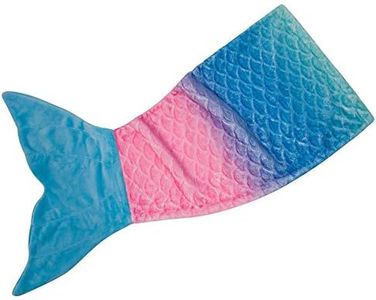 (Ombre Brush Print Body+blue Tail, Kids) - Ataya Kids Mermaid Tail Blanket,Fit 3-10 Years Old,Soft Flannel Fleece All Seasons Sleeping Bag Blanket,Best Gifts for Girls,17" 39"(ombre brush print body+blue tail)