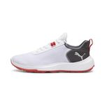 PUMA Men's Fusion Crush Sport Golf Shoe, White-Dark Coal, 9 UK