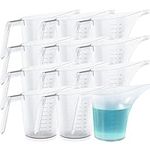 WUWEOT 12 Pack Measuring Funnel Pitcher, 33OZ (1000ml) Easy Pour Measuring Cup with Long Spout for Soap Cakes Making, Filling Muffin Pans, Bakeware Molds, Oils, Fluids