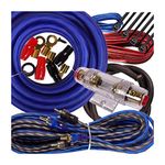 Gravity BGR-KIT4-B-PK2-2000W-4CH Complete 2000W 4 Gauge Amplifier Wiring Kit Amp PK2 4 Ga Blue-for Installer and DIY Hobbyist-Perfect for Car/Truck/Motorcycle/RV/ATV