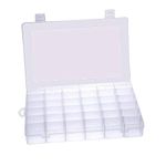 36-Compartment Crafts Box, Clear Adjustable Jewelry Bead Organizer Box Storage Container Case