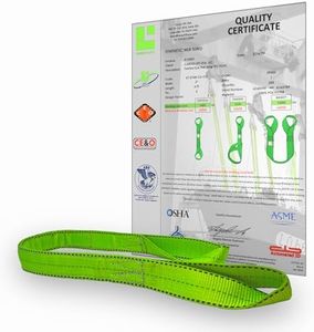 Lifting Sling Heavy Duty 2" x 4' Twisted Eye Lifting Sling 12,800 lbs Capacity, Nylon Lifting Strap, Rigging Web Sling