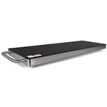 NutriChef Stainless Steel Warming Hot Plate - Keep Food Warm w/Portable Electric Food Tray Dish Warmer w/Black Glass Top, for Restaurant, Parties, Buffet Serving, Table or Countertop Use -AZPKWTR40