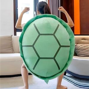 Wearable Turtle Shell Pillows Soft Stuffed Turtle Plush Pillow Funny Creative Tortoise Costume Toy 39.4inch Multi-Purpose Turtle Shell Pillow for Adults Kids Birthday Gift Home Décor