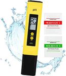 JONMON PH Meter Digital Water Tester - PH Water Hydroponics 0.01 High Accuracy Testing Pen with 2 Calibration Packets for Drinking Water, Fish Tank, Hot Tub, 0-14 PH Measurement Range