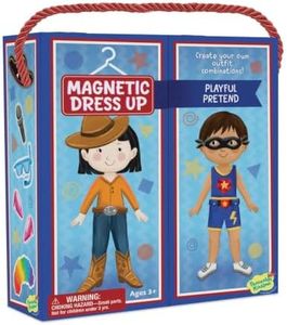 Peaceable Kingdom Magnetic Dress Up: Playful Pretend Playset, Magnetic Dress-Up Dolls with Wardrobe Case, 50+ Piece Screen-Free Toy for Kids Ages 3+