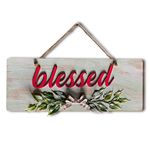 Chalk My Theme Blessed Wooden Wall Hanging Sign Board For Entrance, Home Decoration, Door, Home Decoration Item, 13 Inch