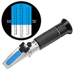 HHTEC winemaker Refractometer 0-32 Brix (sugar) 0-140 Öchsle 0-27 KMW with ATC for measuring sugar related liquids such as fruit juice, wine, beer etc.