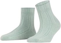 FALKE Women's Bedsock Socks, Cozy Warm Ultra Soft, Angora Wool, Crew Length, Warming, Trendy Leisure Clothing, Green (Peppermint 7792), 5-7.5, 1 Pair