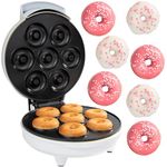 Mini Donut Maker - Electric Non-Stick Surface Makes 7 Small Doughnuts- Decorate, Frost or Ice Your Own for Kid Friendly Baked Dessert Treat- Unique Summer Baking Activity for Adults, or Gift for Her