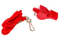 blarix Whistle and Lanyard Loudest pealess Whistle for Coach, Referee, Officials (red and red)