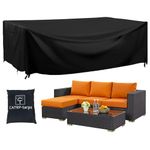 Garden Rattan Furniture Cover Garden Furniture Covers Outdoor Patio Set Cover Durable Waterproof Protective Cover for Sofa and Chairs,Black (Size : 250×250×90CM)