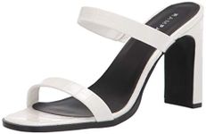 Rampage Women's Jolene Heeled Mule Sandal, White, 5 UK