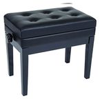 Kinsman KPB10BK Deluxe Adjustable Piano Bench-with Storage-Black