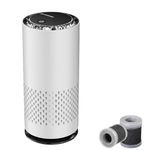 PupsDream Pet Air Purifier Portable 4 in 1 Anion Car Air Purifier With Color Light, 2 Speed Quiet Air Filter to Remove Smoke, Odors from Car,Bedroom,Office,Pet Room (White)