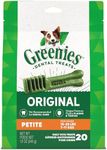 GREENIES Canine Dental Dog Treats Original Petite 20 Chews 340g