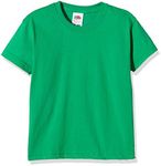 Fruit Of The Loom Childrens/Kids Unisex Valueweight Short Sleeve T-Shirt (UK Size: 7-8) (Kelly Green)