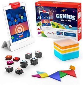 Osmo - Genius Starter Kit for iPad - 5 Educational Learning Games - Ages 6-10 - Math, Spelling, Creativity & More - STEM Toy (Osmo iPad Base Included)