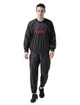 USI UNIVERSAL 415S Men's Black Polyester Sauna Suit for Fitness Weight Loss Exercise Gym Training, Size XXL, Heavy Duty Sauna Sweat Suit Exercise Gym Suit