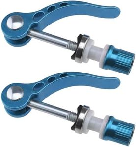 Create idea 2Pcs M6 65mm Bike Quick Release Seatpost Clamp Bicycle Seat Bolt Tube Lengthen Lock Nut Saddle for Road Bike Mountain Bike, Blue