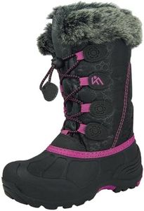 Snow Boots for Kids Waterproof Durable and Slip Resistant Winter Snow Boots for Boys and Girls with Insulated Fleece Lining, Perfect for Snowy Adventures. Ideal Snow Boots toddler to Keep Feet Warm and Dry(Pink 9 Toddler)