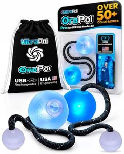 UltraPoi - OrbPoi Pro Non-LED Knob Handles Set, Rechargeable Contact Poi