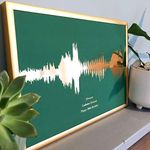 Real Metallic FOIL Personalised favourite song print gift sound waves gold silver copper foil, any song, any colour scheme