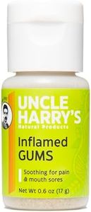 Uncle Harry's Inflamed Gums & Mouth Sores Tooth Powder | Powder Toothpaste for Gum Health & Sensitive Teeth | Tooth Pain & Mouth Sore Rinse Made with Pure Essential Oil (0.6 oz)