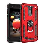 for LG K8 2018 Case,360 Degree Rotating Ring Holder Kickstand Case for LG K Series K9 2018 / K8+ 2018 / LMX210CM Fortune 2 / Aristo 2 LM-X210 / Aristo 2 Plus/Aristo 3 LMX220MA Case Cover Red