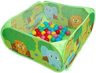 PLAY 10 Ball Pit with 50 Balls, Pop-up Kids Pit Balls Pool, Play Tent for Babies Toddlers Boy Girls, Indoor Outdoor Play 29.5''x29.5''x11.8''