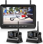 eRapta 2 Magnetic Wireless Reversing Camera Kit 7” IPS Monitor, 2-Min DIY Installation,1080P, 9600mAh Rechargeable Camera System Lower Consumption for for Car Van Truck