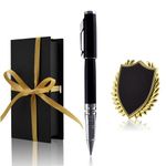 Yastar Personalized Business pen with with a Custom Medal Gift Set with Engraved with your Message Names Company Names Phone Number Souvenir Gift for Office Colleague Friends Employees