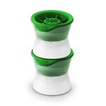 Tovolo Golf Ball Ice Molds, Set of 2 Golf Ball-Shaped Ice Sphere Molds, Stackable Sports Ice Molds, Sports-Themed Ice Makers, Giftable Sports Whiskey Ice Ball Molds, BPA-Free & Dishwasher-Safe Green