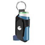 Asthma Inhaler Holder Carrying Holder for L-Shaped Inhaler PU Leather Protective Travel Handy Mini Holster for Adults and Kids,Carrying Case with Carabiner Clip（Inhaler Not Included ） (Black)