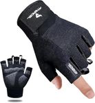 ATERCEL Weight Lifting Gloves, Gym Gloves for Crossfit, Workout, Exercise Cycling, Training, Breathable & Snug fit, for Men & Women(Black, XL)