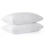 Goose Feathers Down Pillows, Pillows King Size Set of 2, 10Organic Cotton Cover,Gusseted Hotel Collection Bed Pillow for Back, Stomach or Side Sleepers