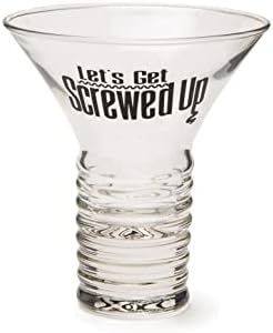 BigMouth Inc. Screwed Up Novelty Cocktail Glass, Funny Martinil Glass with Screw Coiled Stem, 8oz