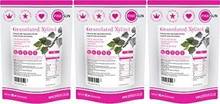 PINK SUN Xylitol Sweetener 6kg (2kg x 3) Bulk Sugar Replacement Granules Substitute Alternative Crystals from Birch Tree Vegan Vegetarian Gluten Free Diabetic Low Carb Non GM Finland