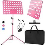lotmusic Pink Music Stand, Portable
