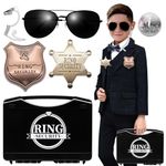 CHIMUYU Ring Security Wedding Ring Bearer Gifts Suitcase Box Set