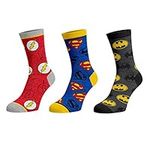 DC Comics Justice League Logos 3 Pack Crew Socks