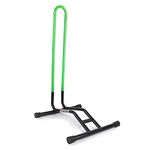 Grandbiker Bicycle Parking Stand, Bicycle Floor Parking Holder Stand, Rubber (Black+Parrot Green)