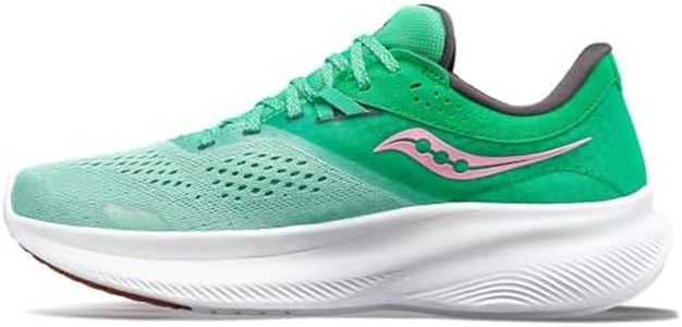 Saucony Women's Ride 16 Sneaker, Sprig/Peony, 10 US